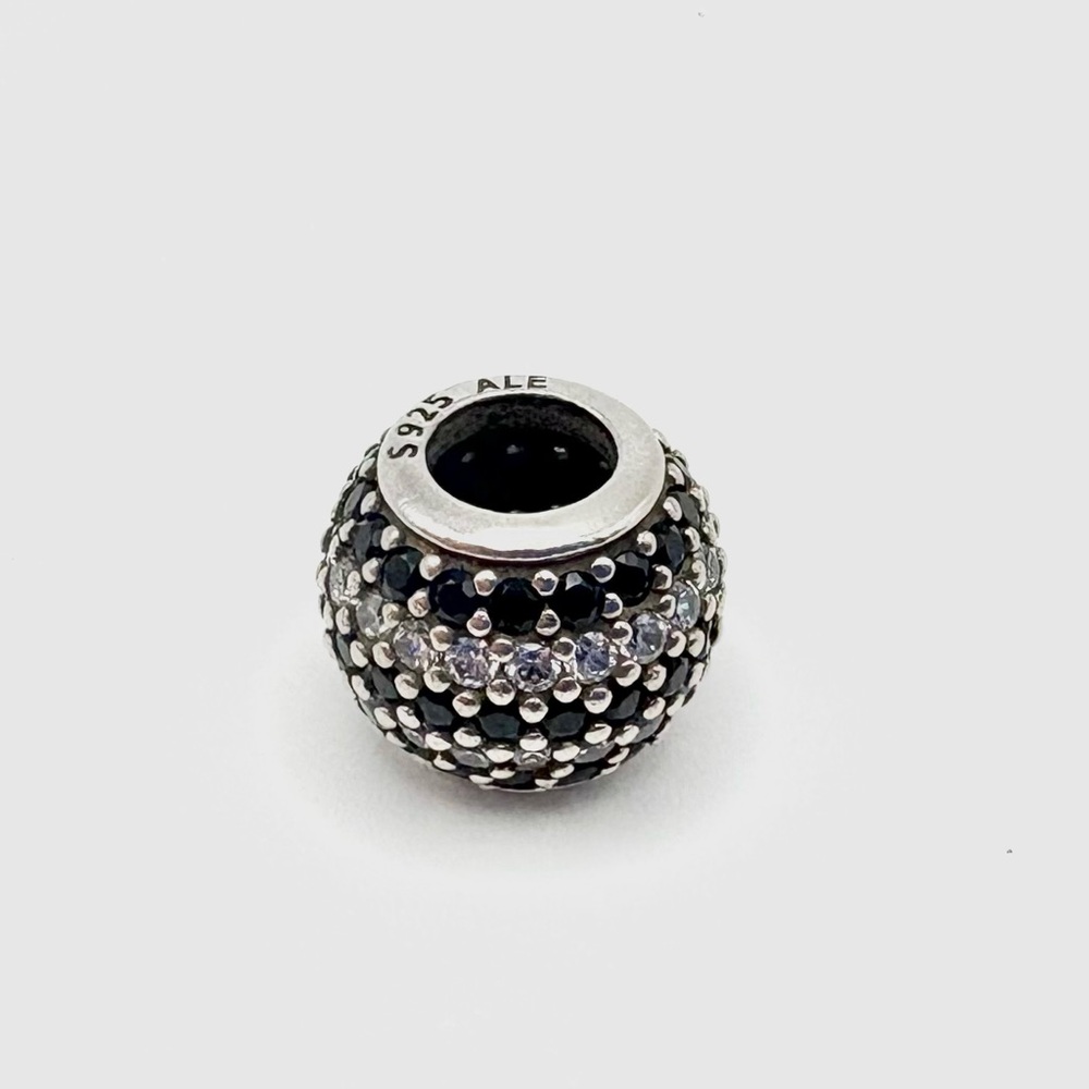 Pandora Black Nautical Pave Lights Sterling Silver Charm - Picture 3 of 3